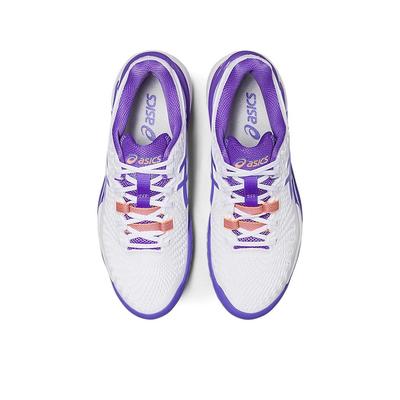 Asics Womens GEL-Resolution 9 Tennis Shoes - White/Amethyst - main image