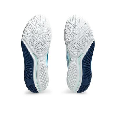 Asics Womens GEL-Resolution 9 Tennis Shoes - White/Teal Blue - main image
