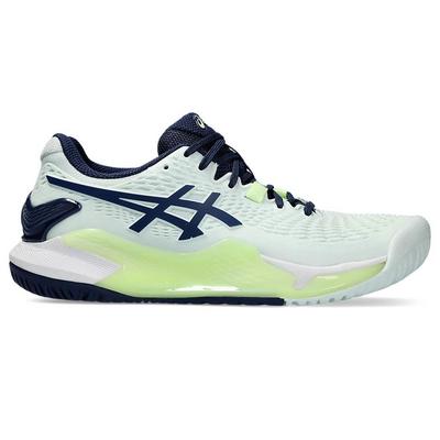 Asics Womens GEL-Resolution 9 Tennis Shoes - Pale Mint/Blue Expanse - main image