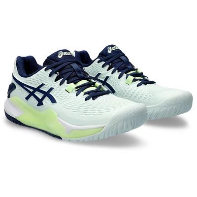 Asics Womens GEL-Resolution 9 Tennis Shoes - Pale Mint/Blue Expanse - main image