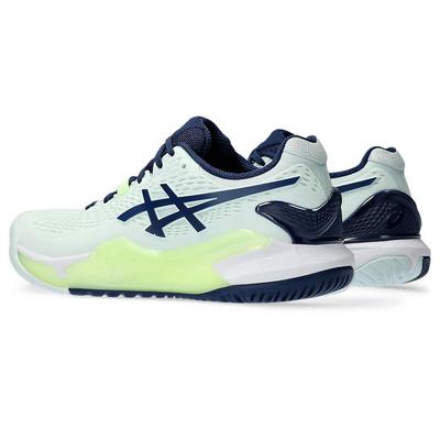 Asics Womens GEL-Resolution 9 Tennis Shoes - Pale Mint/Blue Expanse - main image