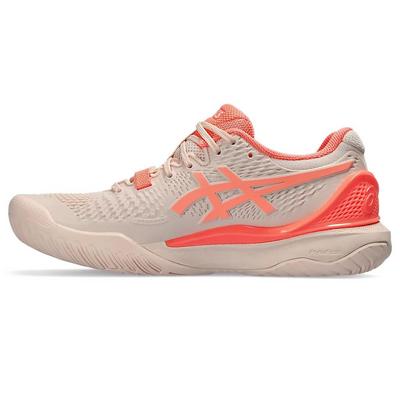Asics Womens GEL-Resolution 9 Tennis Shoes - Pearl Pink/Sun Coral - main image