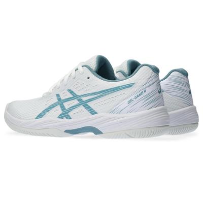 Asics Womens GEL-Game 9 Tennis Shoes - White/Blue - main image