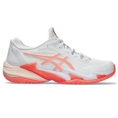 Asics Womens Court FF3 Tennis Shoes - White/Sun Coral - main image