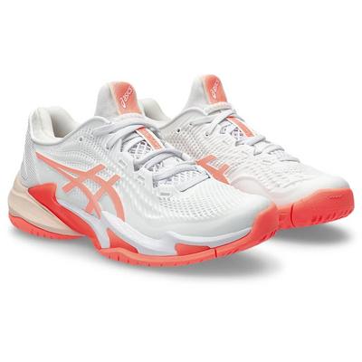 Asics Womens Court FF3 Tennis Shoes - White/Sun Coral - main image
