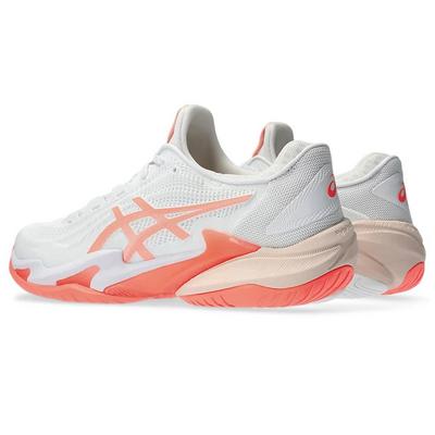 Asics Womens Court FF3 Tennis Shoes - White/Sun Coral - main image