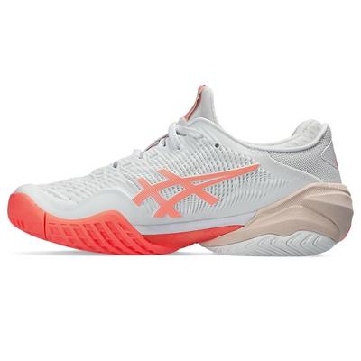 Asics Womens Court FF3 Tennis Shoes - White/Sun Coral - main image