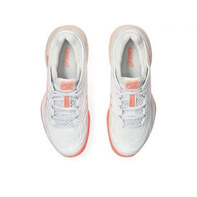 Asics Womens Court FF3 Tennis Shoes - White/Sun Coral - main image