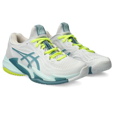 Asics Womens Court FF3 Tennis Shoes - White/Blue/Yellow - main image