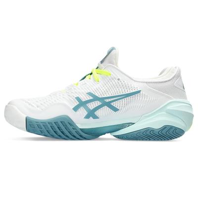 Asics Womens Court FF3 Tennis Shoes - White/Blue/Yellow - main image