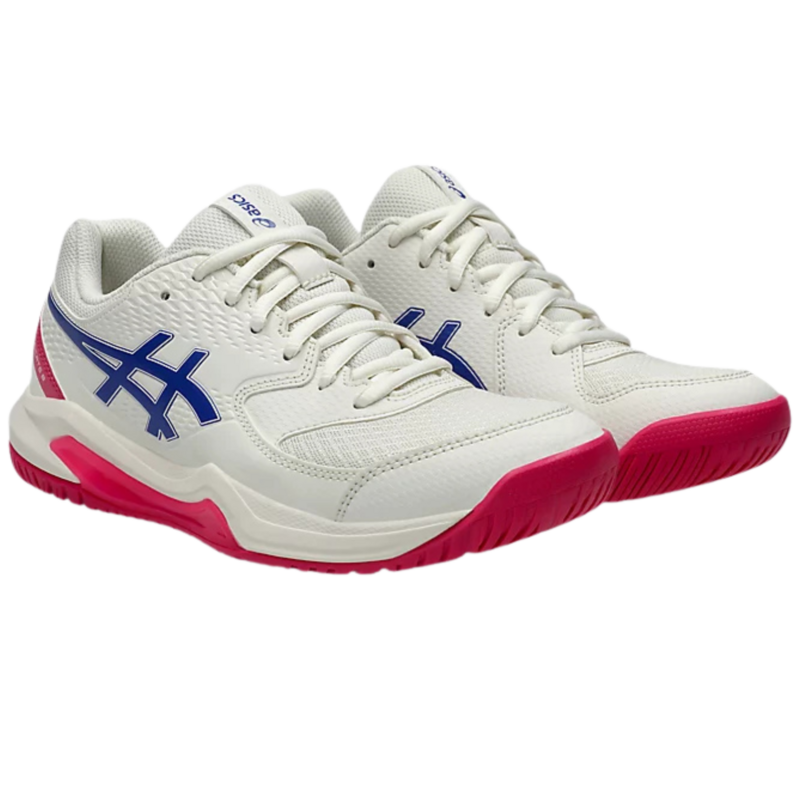 Asics Womens GEL-Dedicate 8 Tennis Shoes - Cream/Dark Cobalt - main image
