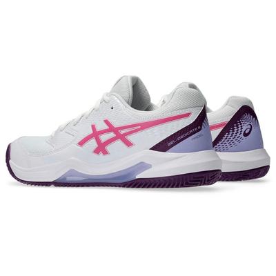 Asics Womens Gel-Dedicate 8 Padel Shoes - White/Dragon Fruit - main image