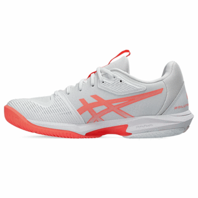 Asics Womens Solution Speed FF 3 Tennis Shoes - White/Sun Coral - main image