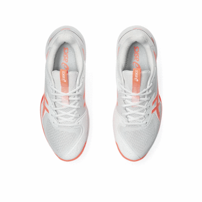 Asics Womens Solution Speed FF 3 Tennis Shoes - White/Sun Coral - main image