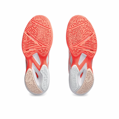 Asics Womens Solution Speed FF 3 Tennis Shoes - White/Sun Coral - main image