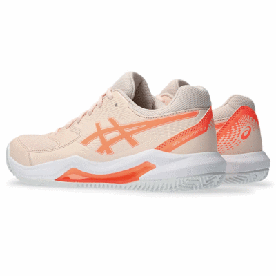 Asics Womens GEL-Dedicate 8 Clay Tennis Shoes - Pearl Pink/Sun Coral - main image