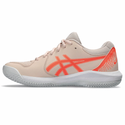 Asics Womens GEL-Dedicate 8 Clay Tennis Shoes - Pearl Pink/Sun Coral - main image