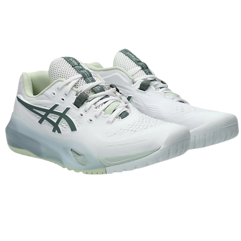Asics Womens GEL-Resolution X Tennis Shoes - White/Monument Blue - main image