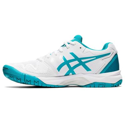 Asics Kids GEL-Resolution 8 GS Tennis Shoes - White/Lagoon - main image