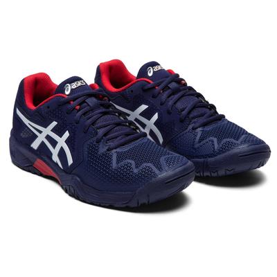 Asics Kids GEL-Resolution 8 GS Tennis Shoes - Peacoat/Red - main image
