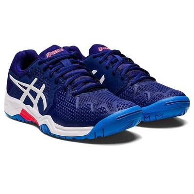 Asics Kids Gel-Resolution 8 Tennis Shoes - Dive Blue/White - main image