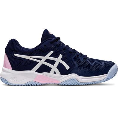 Asics Kids GEL-Resolution 8 GS Clay Tennis Shoes - Peacoat/Cotton Candy - main image
