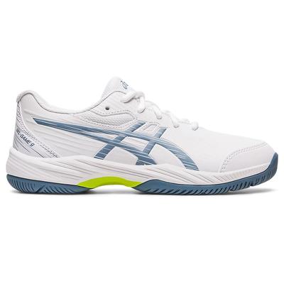 Asics Kids Gel-Game 9 Tennis Shoes - White/Steel Blue - main image