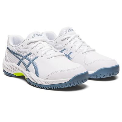 Asics Kids Gel-Game 9 Tennis Shoes - White/Steel Blue - main image