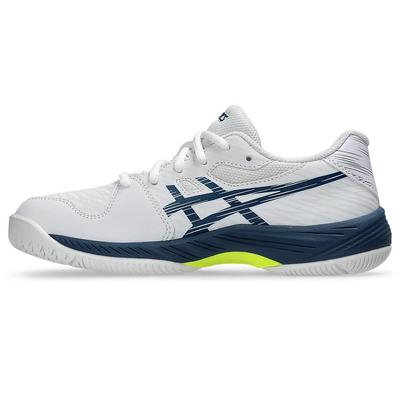 Asics Kids Gel-Game 9 Tennis Shoes - White/Mako Blue - main image