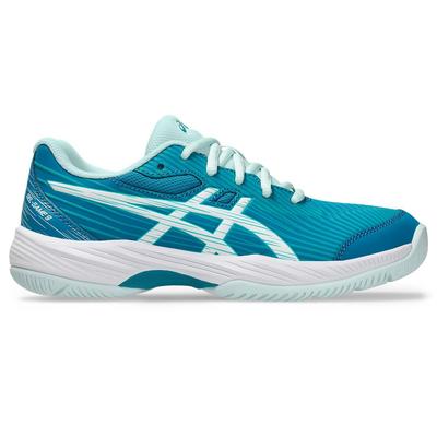 Asics Kids Gel-Game 9 Tennis Shoes - Teal Blue/White - main image