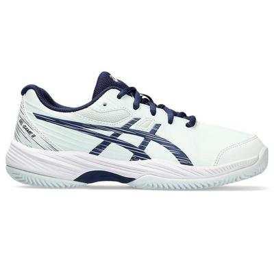 Asics Kids Gel-Game 9 Clay Tennis Shoes - Pale Mint/Blue Expanse - main image