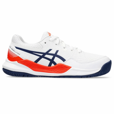 Asics Kids Gel-Resolution 9 Tennis Shoes - White/Blue Expanse - main image