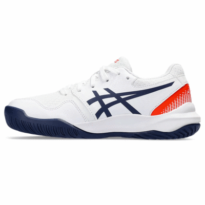 Asics Kids Gel-Resolution 9 Tennis Shoes - White/Blue Expanse - main image