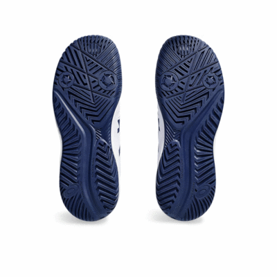 Asics Kids Gel-Resolution 9 Tennis Shoes - White/Blue Expanse - main image