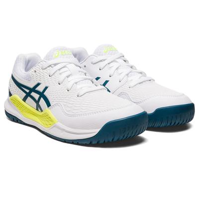 Asics Kids Gel-Resolution 9 Tennis Shoes - White/Restful Teal - main image