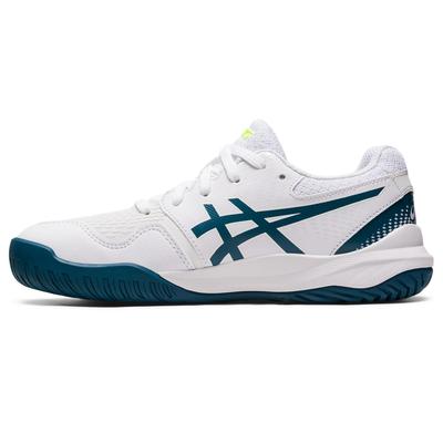 Asics Kids Gel-Resolution 9 Tennis Shoes - White/Restful Teal - main image