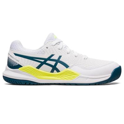 Asics Kids Gel-Resolution 9 Tennis Shoes - White/Restful Teal - main image