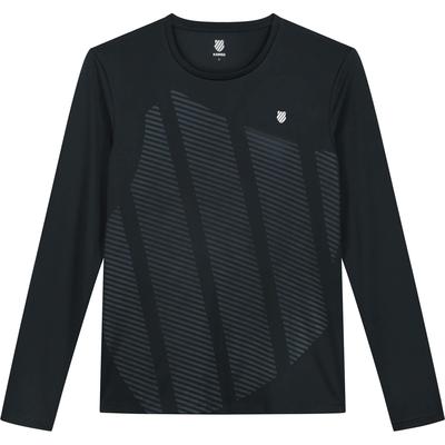 K-Swiss Mens Hypercourt Long Sleeve Top - Blue Graphite