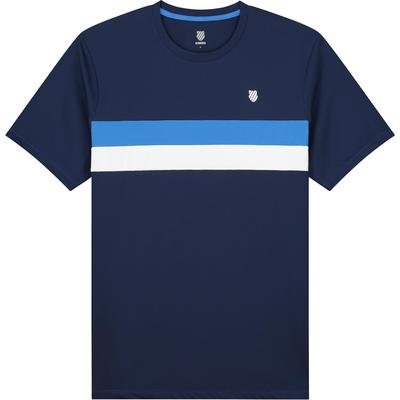 K-Swiss Mens Court Team Stripe Crew Tee - Navy - main image