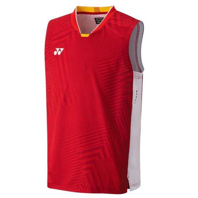 Yonex Mens 10513EX-BK Sleeveless Team China Tank - Ruby Red - main image