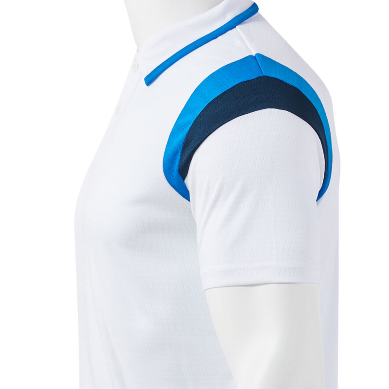 Joma Mens Terra Short Sleeve Polo Shirt - White/Royal Blue - main image