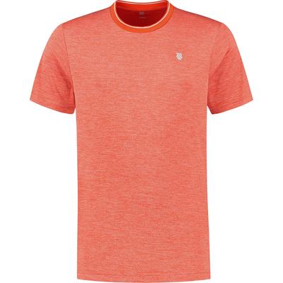 K-Swiss Mens Hypercourt Double Crew Tee - Spicy Orange Melange - main image