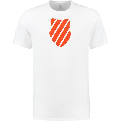 K-Swiss Mens Hypercourt Logo Tee 2 - White/Spicy Orange