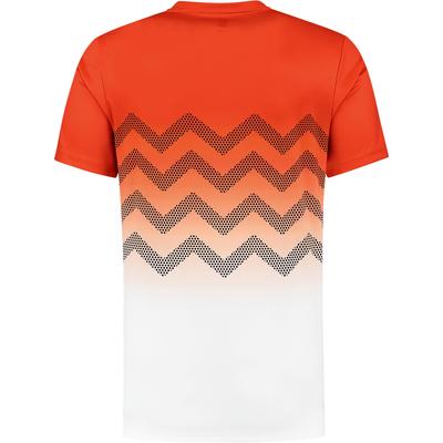 K-Swiss Mens Hypercourt Printed Crew Tee 2 - Spicy Orange/White - main image