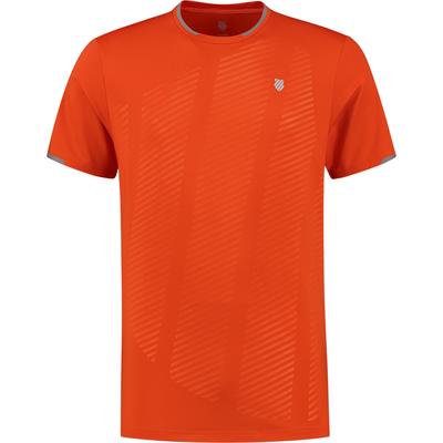 K-Swiss Mens Hypercourt Shield Crew Tee 2 - Spicy Orange - main image