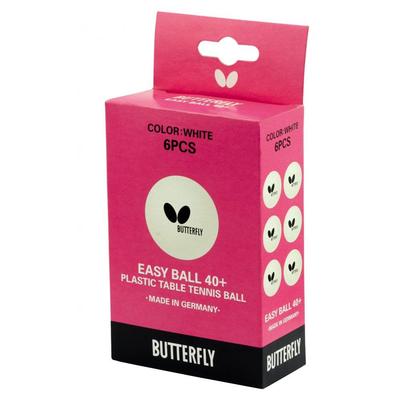 Butterfly Easy Ball 40+ Table Tennis Training Balls - Box of 6