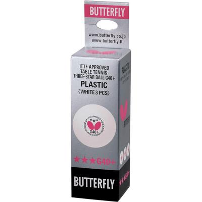 Butterfly G40 3 Star Table Tennis Balls (White) - Pack of 3 - main image