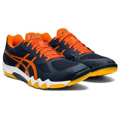 Asics Mens GEL-Blade 7 Speed Indoor Court Shoes - French Blue/Marigold Orange - main image