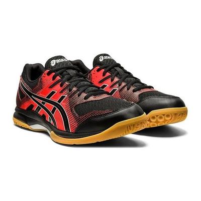 Asics Mens GEL-Rocket 9 Indoor Court Shoes - Black/Fiery Red
