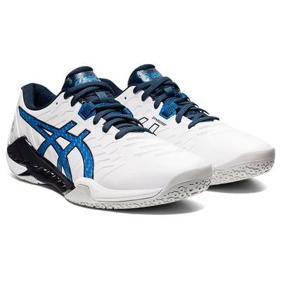 Asics Mens Blast FF 2 Indoor Court Shoes - White/Reborn Blue - main image
